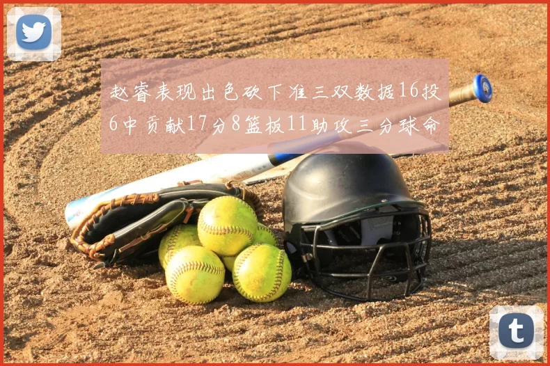 赵睿表现出色砍下准三双数据16投6中贡献17分8篮板11助攻三分球命中率高达385